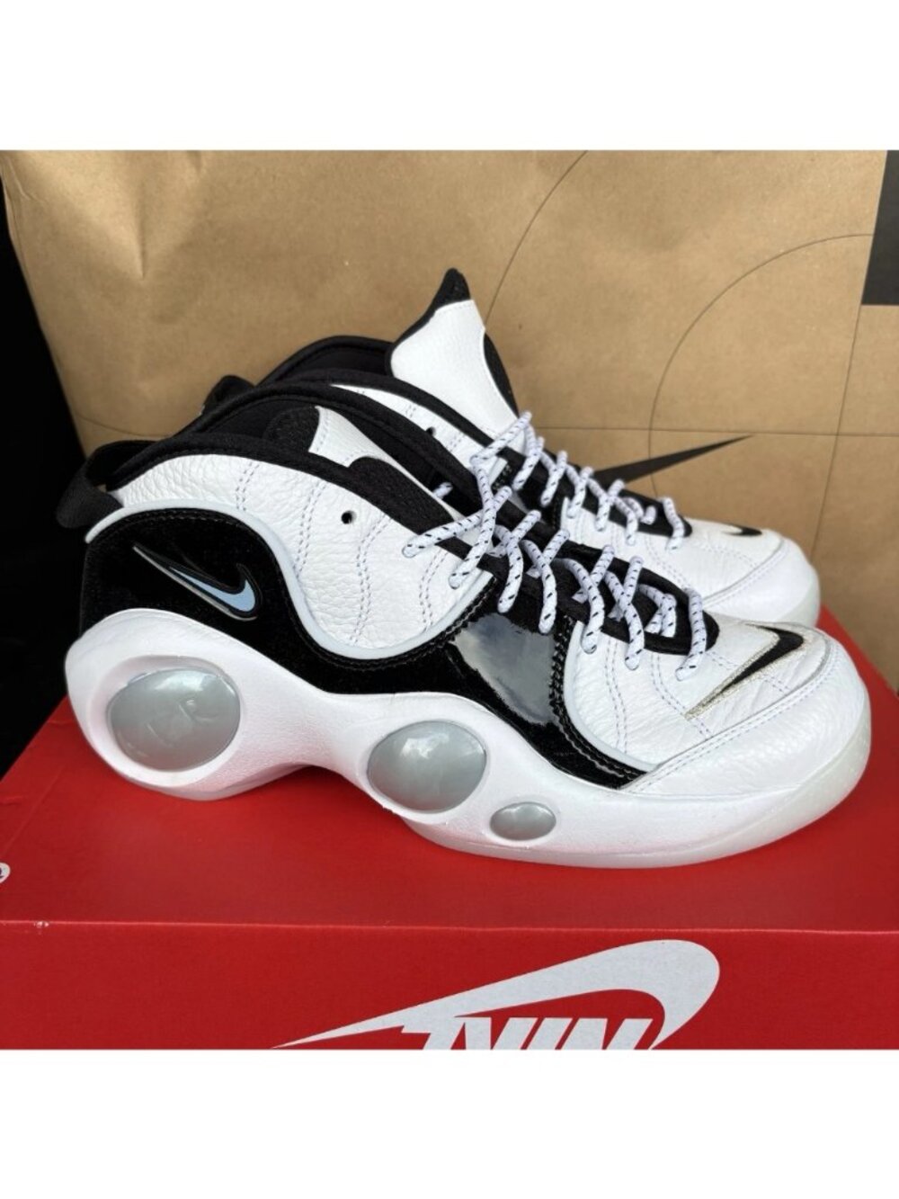 NEW Nike Air Zoom Flight 95 DV0820 100 White/Multi-Color/Black, Men Size 8.5